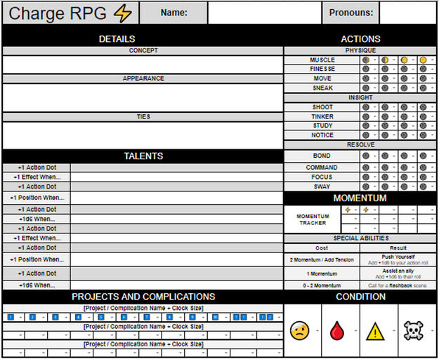 Charge SRD Character Keeper